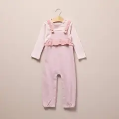 YAMP - Set Jardinera + Body manga larga para Bebé niña en Algodón