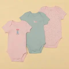 YAMP - Body Bebé niña Pack de 3 unidades Algodón