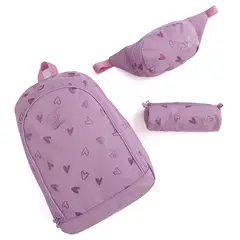 DOO AUSTRALIA - Mochila juvenil Doo Malibu C2 Purple Hearts St