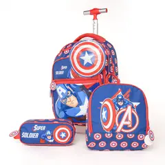 DISNEY - Maleta con ruedas para niños Marvel: Capitán América