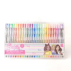 BARBIE - Set de útiles Lapiceros Gel 50 Piezas Miscelaneos St