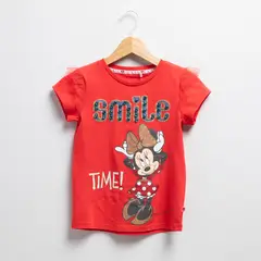 MINNIE - Camiseta Niña Manga corta en Algodón