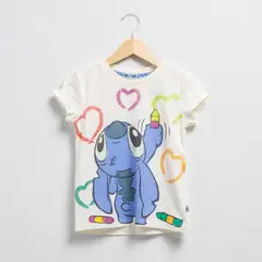 LILO & STITCH - Camiseta para Niña Manga corta de Algodón