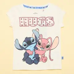 LILO & STITCH - Camiseta para Niña Manga corta de Algodón