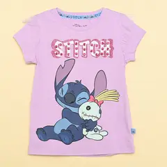 LILO & STITCH - Camiseta para Niña Manga corta de Algodón