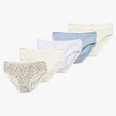 YAMP - Pantys para Niña Pack de 5 unidades Cintura elásticada de Algodón