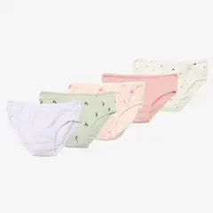 YAMP - Pantys para Niña Pack de 5 unidades Cintura elásticada de Algodón