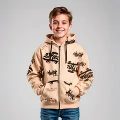 FEDERATION - Saco Niño con Estampado Con capucha de Algodón