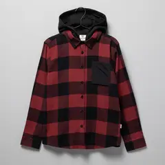 FEDERATION - Camisa Niño de Cuadros Con capucha Manga larga Algodón