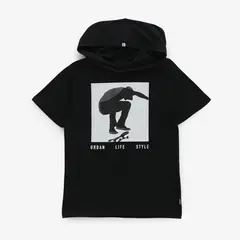 FEDERATION - Camiseta Niño con Estampado Con capucha Manga corta Algodón