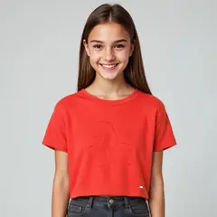 ELV - Top Niña con Estampado Manga corta Algodón