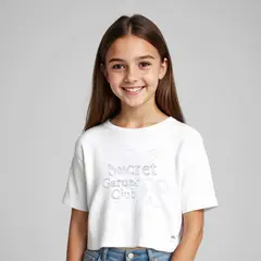 ELV - Top Niña con Estampado Manga corta Algodón