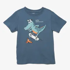 YAMP - Camiseta Niño con Estampado Manga corta de Algodón