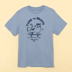 YAMP - Camiseta Niño con Estampado Manga corta de Algodón