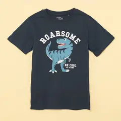 YAMP - Camiseta Niño con Estampado Manga corta de Algodón