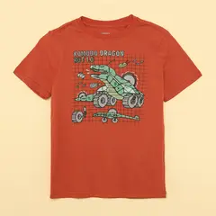 YAMP - Camiseta Niño con Estampado Manga corta de Algodón