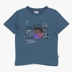 YAMP - Camiseta Niño con Estampado Manga corta Algodón