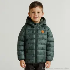 YAMP - Chaqueta para Niño Acolchado Con capucha