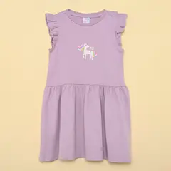 YAMP - Vestido Niña con Estampado Manga corta Algodón 2