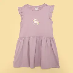YAMP - Vestido Niña con Estampado Manga corta Algodón 2