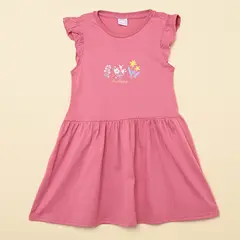 YAMP - Vestido Niña con Estampado Manga corta Algodón 2