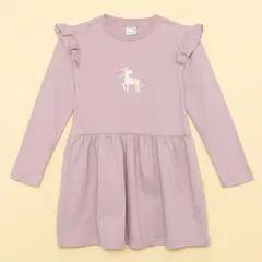 YAMP - Vestido Niña con Estampado Manga larga