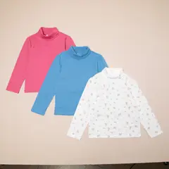 YAMP - Saco Niña Pack de 3 unidades Con cuello Manga larga Algodón