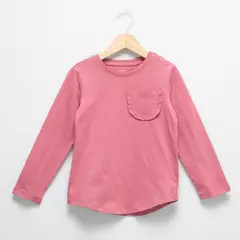 YAMP - Camiseta Niña con Estampado Manga larga de Algodón