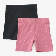 YAMP - Short Niña Pack de 2 unidades Recto Tiro medio de Algodón