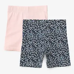 YAMP - Short Niña Pack de 2 unidades Recto Tiro medio de Algodón