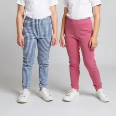 YAMP - Legging Niña Pack de 2 unidades Recto Tiro medio de Algodón