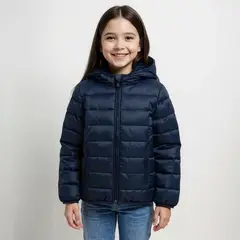 YAMP - Chaqueta para Niña Acolchado Con capucha