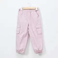 YAMP - Pantalón para Niña Cintura elásticada Cargo de Algodón