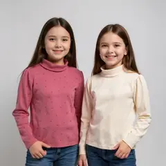 YAMP - Saco Niña Pack de 2 unidades con Estampado Con cuello Manga larga Algodón