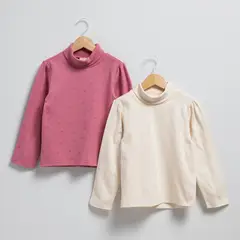 YAMP - Saco Niña Pack de 2 unidades con Estampado Con cuello Manga larga Algodón