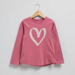 YAMP - Camiseta manga larga Niña con Estampado Algodón
