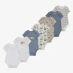YAMP - Body Bebé niño Pack de 7 unidades Algodón