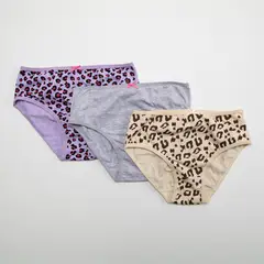 ELV - Pantys para Niña Pack de 3 unidades Cintura elásticada de Algodón
