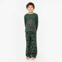 YAMP - Pijama para Niño 2 piezas con Estampado Cintura elásticada Manga larga