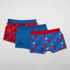 DISNEY - Boxers para Niño Pack de 3 unidades Cintura elásticada de Algodón Spider-man