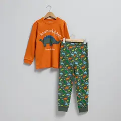 YAMP - Pijama para Niño 2 piezas con Estampado Cintura elásticada Manga larga de Algodón