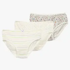 YAMP - Pantys para Niña Pack de 3 unidades Cintura elásticada de Algodón