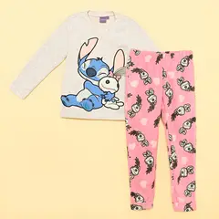LILO & STITCH - Pijama para Niña 2 piezas Cintura elásticada Manga larga