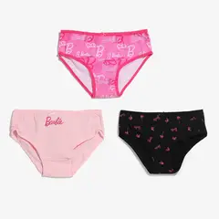 BARBIE - Pantys para Niña Pack de 3 unidades Cintura elásticada de Algodón