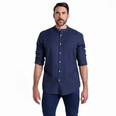NEWPORT - Camisa Hombre Manga larga Slim de Algodón