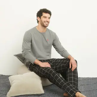 BENETTON - Pijama Hombre Manga larga de Algodón