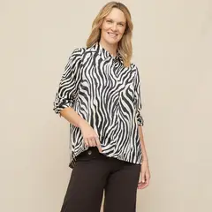SOUTHLAND - Camisa Mujer Manga larga de Satín