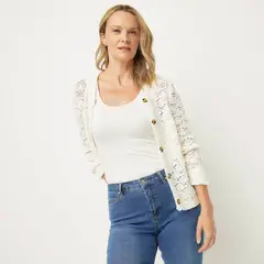 NEWPORT - Cardigan Mujer Tejido de Algodón