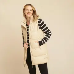 SOUTHLAND - Chaleco Mujer Acolchado de Efecto cuero