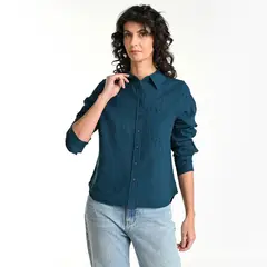 NEWPORT - Camisa Mujer Manga larga de Algodón